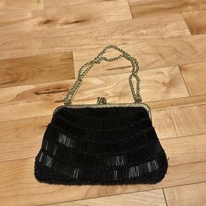 Black Beaded Purse